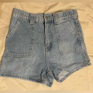 High waisted skater shorts wax jean collection